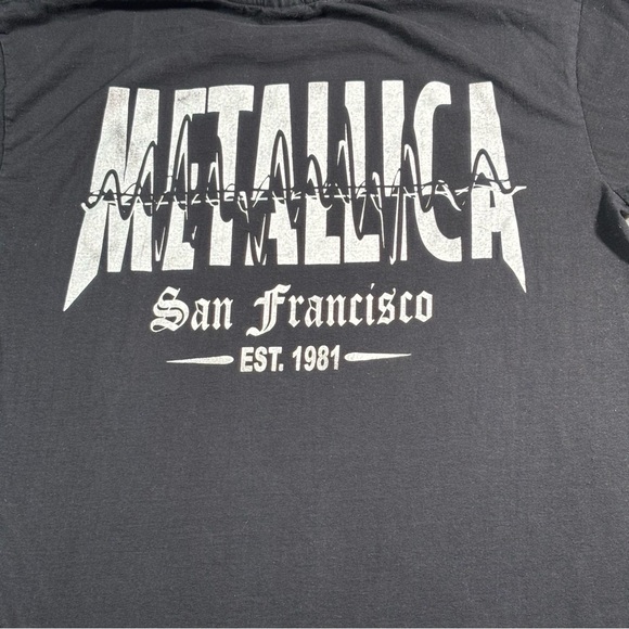 Metallica Cliff Burton Tribute Mens Black Short Sleeve T-Shirt Size LG‎ - Picture 5 of 11